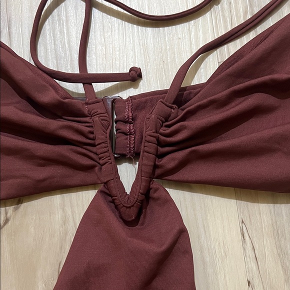 Zara women Maroon One Piece Swimsuit - Picture 4 of 5